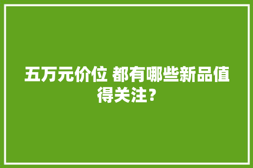五万元价位 都有哪些新品值得关注？ 五万元价位 都有哪些新品值得关注？ 互联通信