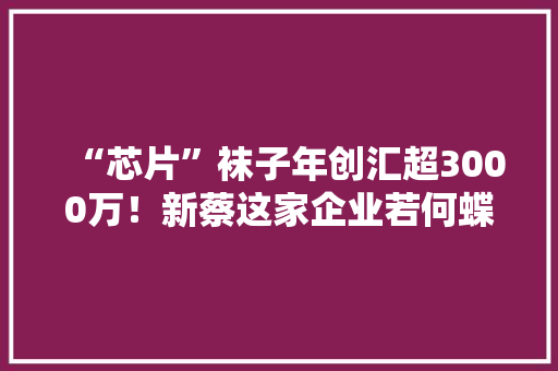 “芯片”袜子年创汇超3000万！新蔡这家企业若何蝶变