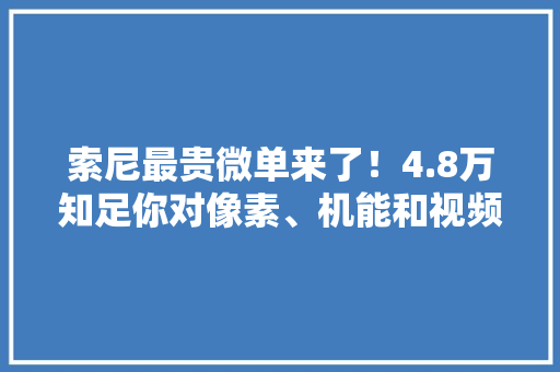 索尼最贵微单来了！4.8万知足你对像素、机能和视频所有愿望 索尼最贵微单来了！4.8万知足你对像素、机能和视频所有愿望 智能科技