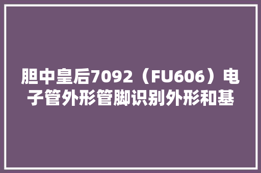 胆中皇后7092（FU606）电子管外形管脚识别外形和基本电路