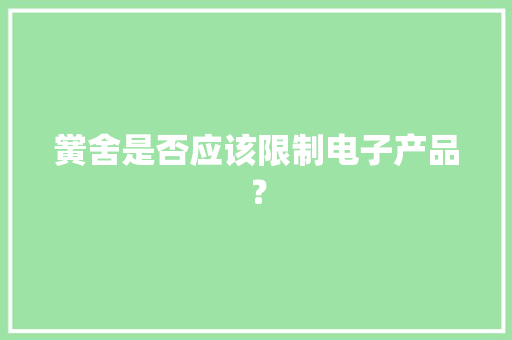 黉舍是否应该限制电子产品？ 黉舍是否应该限制电子产品？ 互联通信