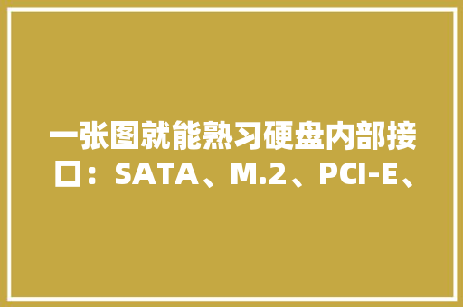一张图就能熟习硬盘内部接口：SATA、M.2、PCI-E、mSATA、U.2接口