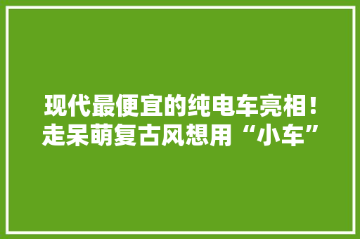 现代最便宜的纯电车亮相！走呆萌复古风想用“小车”引爆欧洲市场？