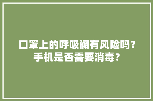 口罩上的呼吸阀有风险吗？手机是否需要消毒？