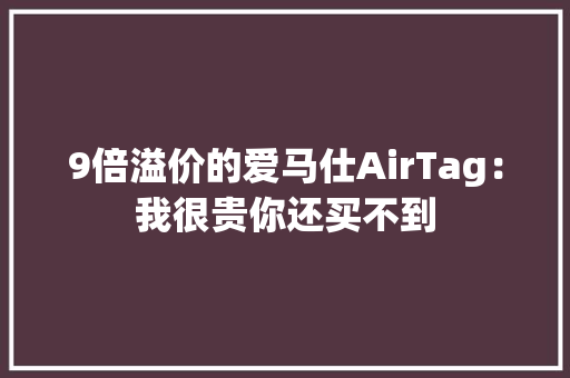 9倍溢价的爱马仕AirTag：我很贵你还买不到 9倍溢价的爱马仕AirTag：我很贵你还买不到 互联通信