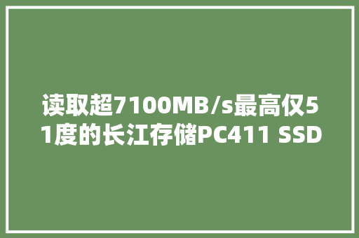 读取超7100MB/s最高仅51度的长江存储PC411 SSD！雷神MIX PRO迷你机评测