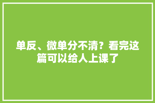 单反、微单分不清？看完这篇可以给人上课了