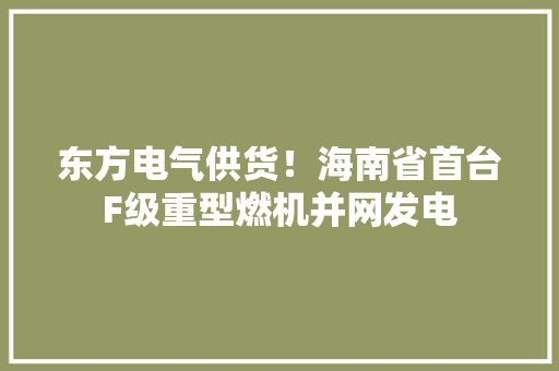 东方电气供货！海南省首台F级重型燃机并网发电