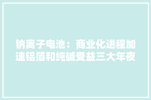 钠离子电池：商业化进程加速铝箔和纯碱受益三大年夜材料脱颖而出 钠离子电池：商业化进程加速铝箔和纯碱受益三大年夜材料脱颖而出 智能家居