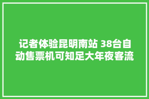 记者体验昆明南站 38台自动售票机可知足大年夜客流购票需求