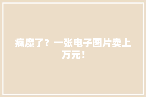 疯魔了？一张电子图片卖上万元！