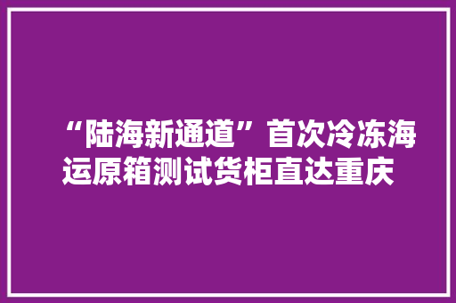 “陆海新通道”首次冷冻海运原箱测试货柜直达重庆