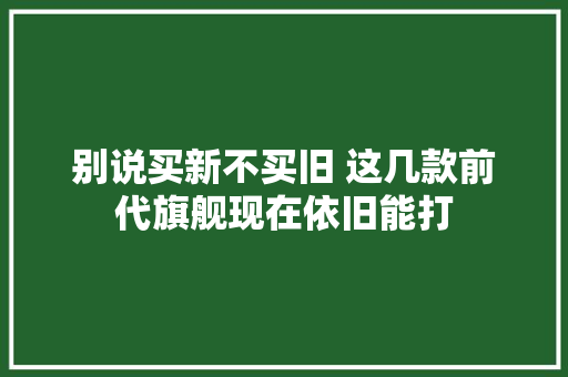 别说买新不买旧 这几款前代旗舰现在依旧能打