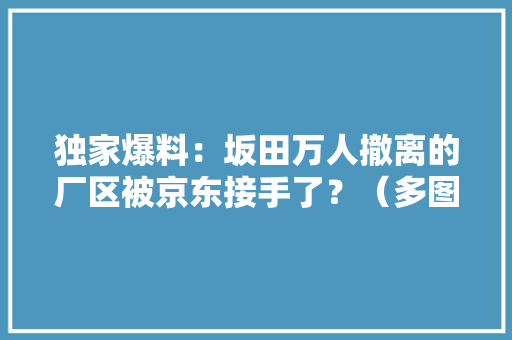 独家爆料：坂田万人撤离的厂区被京东接手了？（多图实拍） 独家爆料：坂田万人撤离的厂区被京东接手了？（多图实拍） 智能科技
