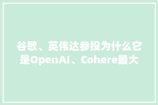 谷歌、英伟达参投为什么它是OpenAI、Cohere最大年夜对手？