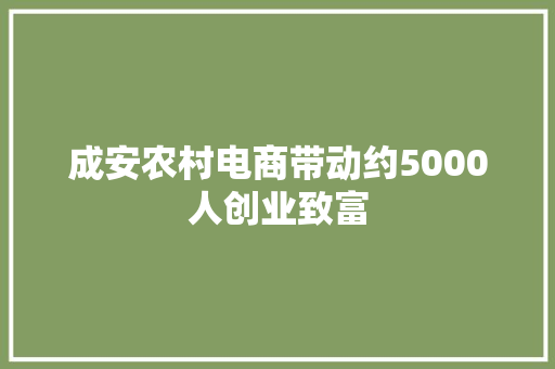 成安农村电商带动约5000人创业致富 成安农村电商带动约5000人创业致富 智能科技