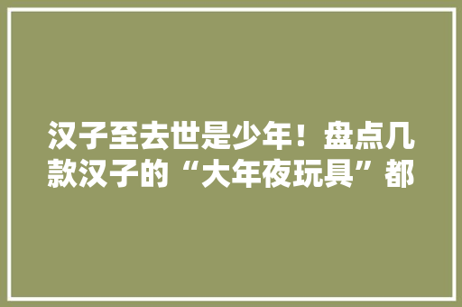 汉子至去世是少年！盘点几款汉子的“大年夜玩具”都充满着个性与激情