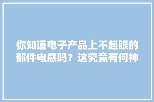 你知道电子产品上不起眼的部件电感吗？这究竟有何神秘之处