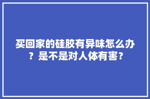 买回家的硅胶有异味怎么办？是不是对人体有害？