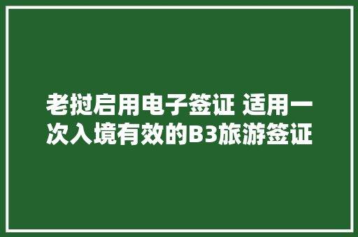 老挝启用电子签证 适用一次入境有效的B3旅游签证 老挝启用电子签证 适用一次入境有效的B3旅游签证 互联通信