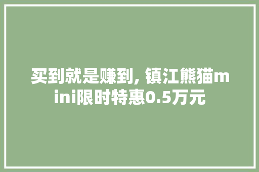 买到就是赚到, 镇江熊猫mini限时特惠0.5万元