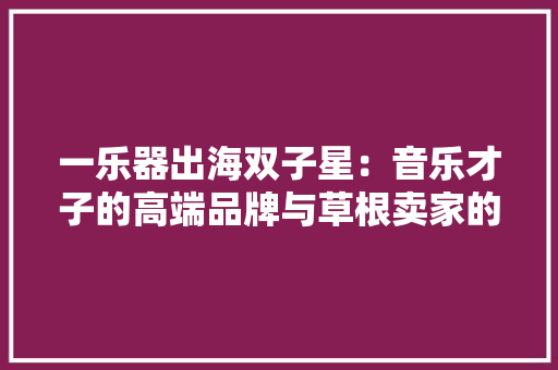 一乐器出海双子星：音乐才子的高端品牌与草根卖家的入门品牌