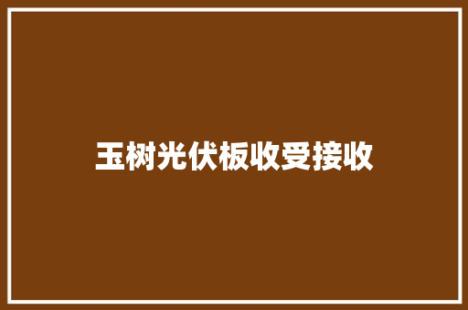 玉树光伏板收受接收