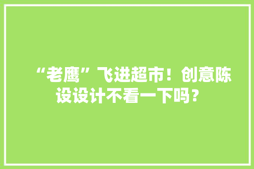 “老鹰”飞进超市！创意陈设设计不看一下吗？
