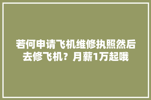 若何申请飞机维修执照然后去修飞机？月薪1万起哦