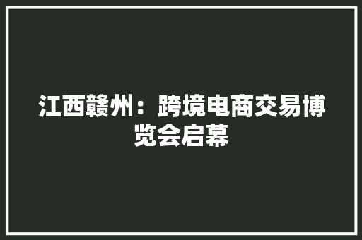 江西赣州：跨境电商交易博览会启幕