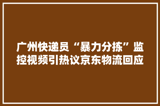 广州快递员“暴力分拣”监控视频引热议京东物流回应称已处罚
