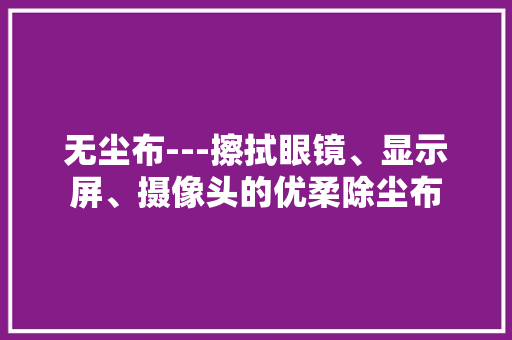 无尘布---擦拭眼镜、显示屏、摄像头的优柔除尘布