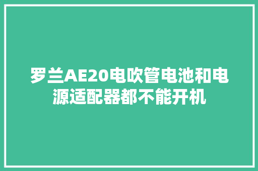 罗兰AE20电吹管电池和电源适配器都不能开机 罗兰AE20电吹管电池和电源适配器都不能开机 互联通信