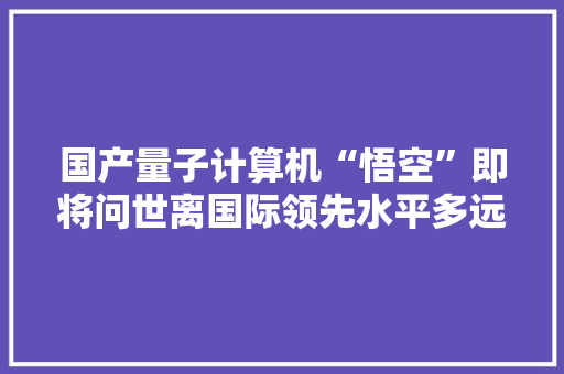 国产量子计算机“悟空”即将问世离国际领先水平多远？