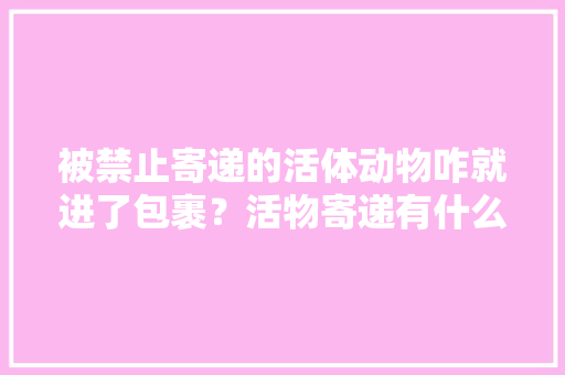 被禁止寄递的活体动物咋就进了包裹？活物寄递有什么风险？ 被禁止寄递的活体动物咋就进了包裹？活物寄递有什么风险？ 智能家居