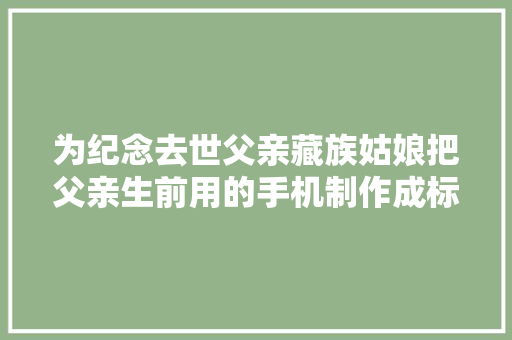 为纪念去世父亲藏族姑娘把父亲生前用的手机制作成标本 为纪念去世父亲藏族姑娘把父亲生前用的手机制作成标本 人工智能