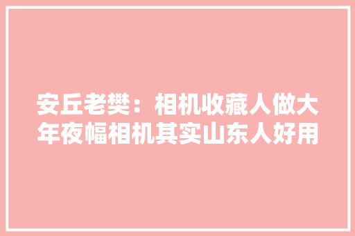 安丘老樊：相机收藏人做大年夜幅相机其实山东人好用的“木牛”机