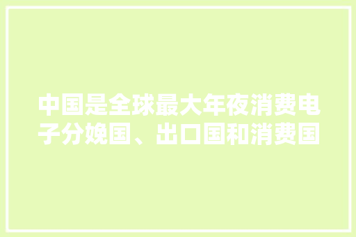 中国是全球最大年夜消费电子分娩国、出口国和消费国