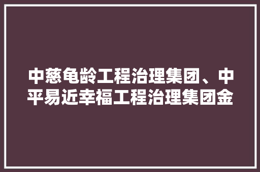 中慈龟龄工程治理集团、中平易近幸福工程治理集团金鼠贺春