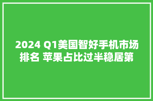 2024 Q1美国智好手机市场排名 苹果占比过半稳居第一 2024 Q1美国智好手机市场排名 苹果占比过半稳居第一 智能家居
