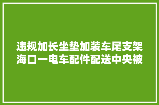 违规加长坐垫加装车尾支架海口一电车配件配送中央被罚20000元