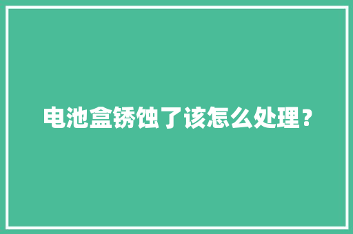 电池盒锈蚀了该怎么处理？