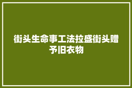 街头生命事工法拉盛街头赠予旧衣物