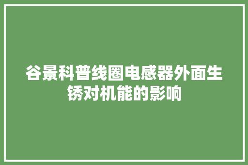 谷景科普线圈电感器外面生锈对机能的影响
