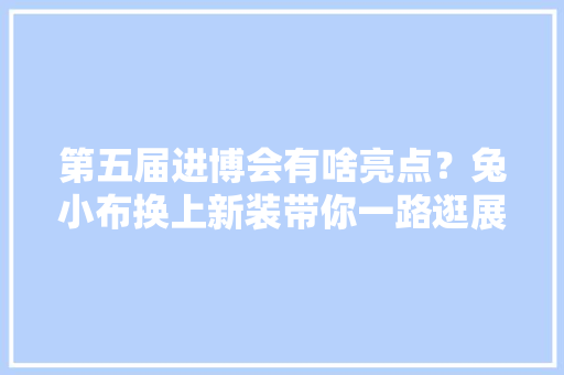 第五届进博会有啥亮点？兔小布换上新装带你一路逛展