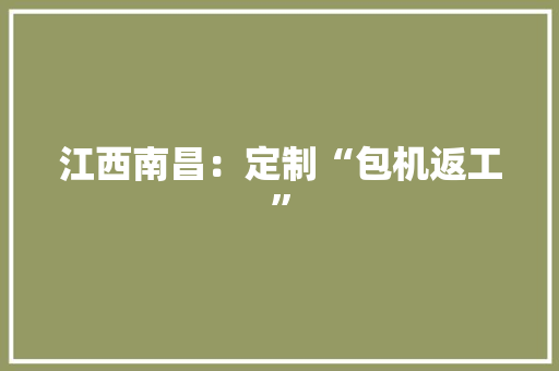 江西南昌：定制“包机返工” 江西南昌：定制“包机返工” 互联通信