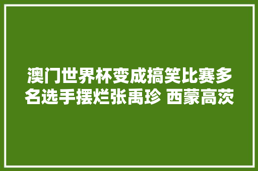 澳门世界杯变成搞笑比赛多名选手摆烂张禹珍 西蒙高茨逗笑不雅观众 澳门世界杯变成搞笑比赛多名选手摆烂张禹珍 西蒙高茨逗笑不雅观众 人工智能
