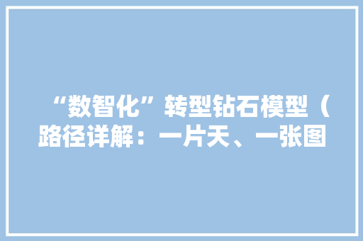 “数智化”转型钻石模型（路径详解：一片天、一张图、一场仗） “数智化”转型钻石模型（路径详解：一片天、一张图、一场仗） 互联通信