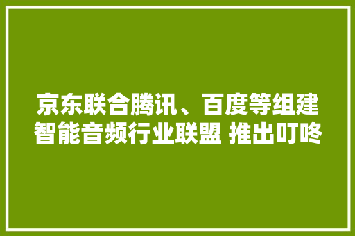 京东联合腾讯、百度等组建智能音频行业联盟 推出叮咚2代产品