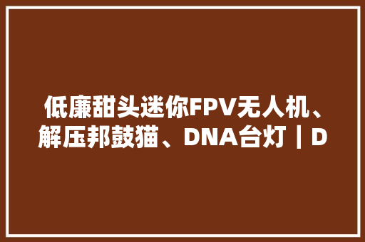 低廉甜头迷你FPV无人机、解压邦鼓猫、DNA台灯｜DF创客周刊（第80期）